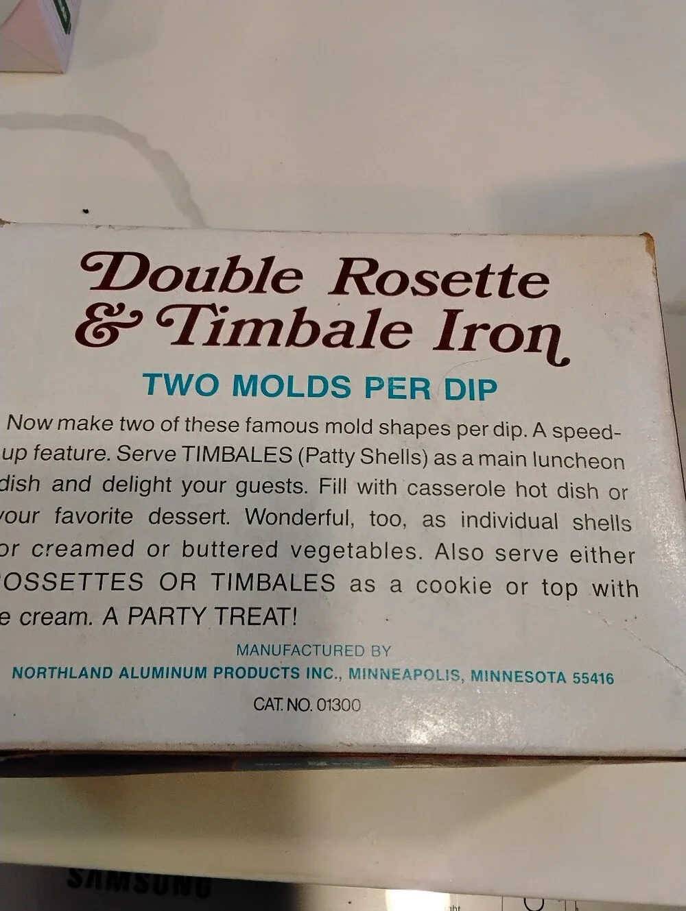 Nordicware New In Box Double Rosette & Timbale Iron.
